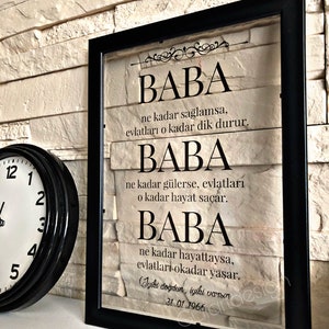 2263-4136-0215 Baba Geschenk, Anne Geschenk, Vatertag, Babalar günü, Anneler Günü, Geburtstaggeschenk Eltern, Geschenkideen für Eltern