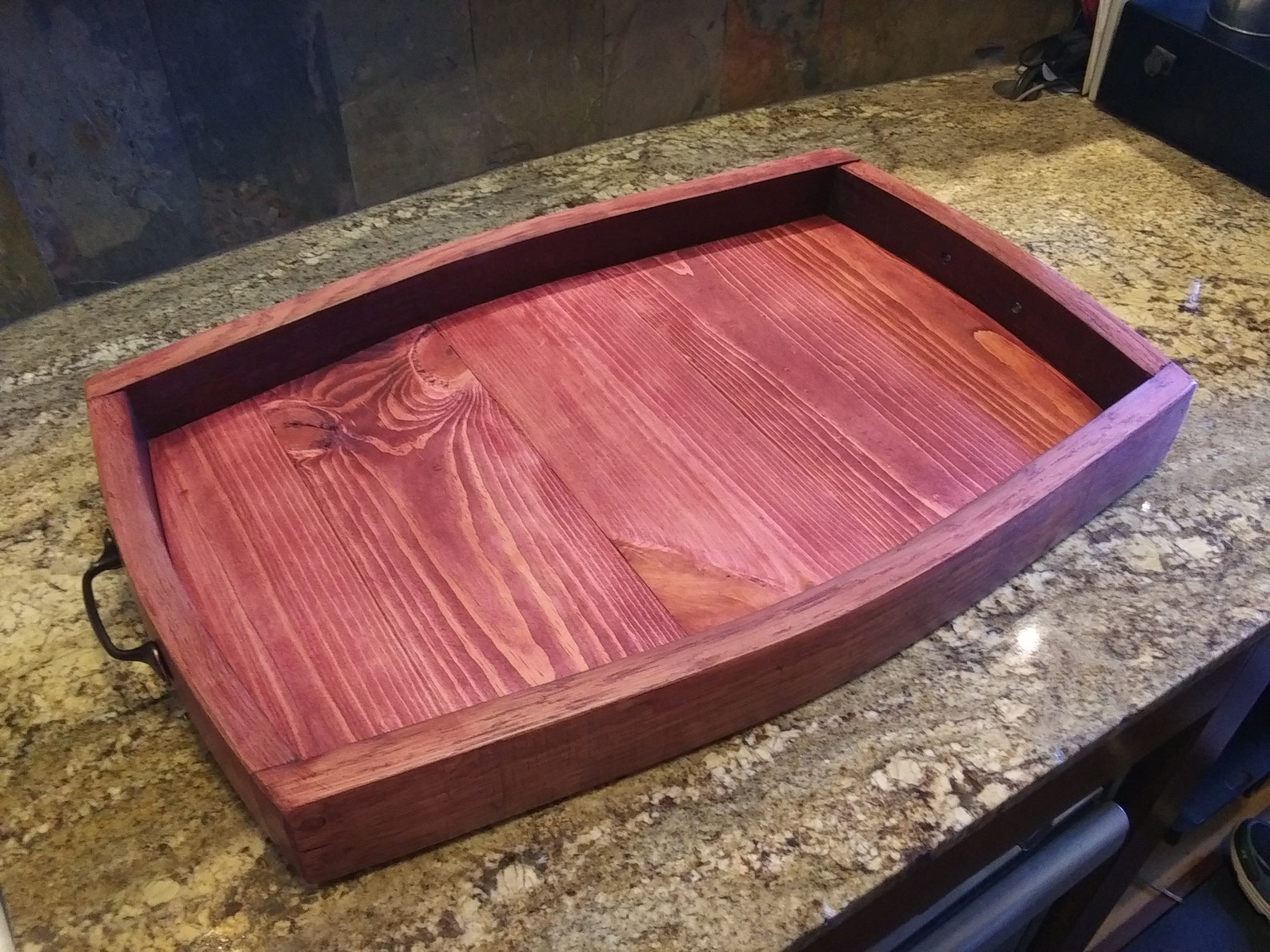 Wine Barrel Stave Serving Tray Etsy