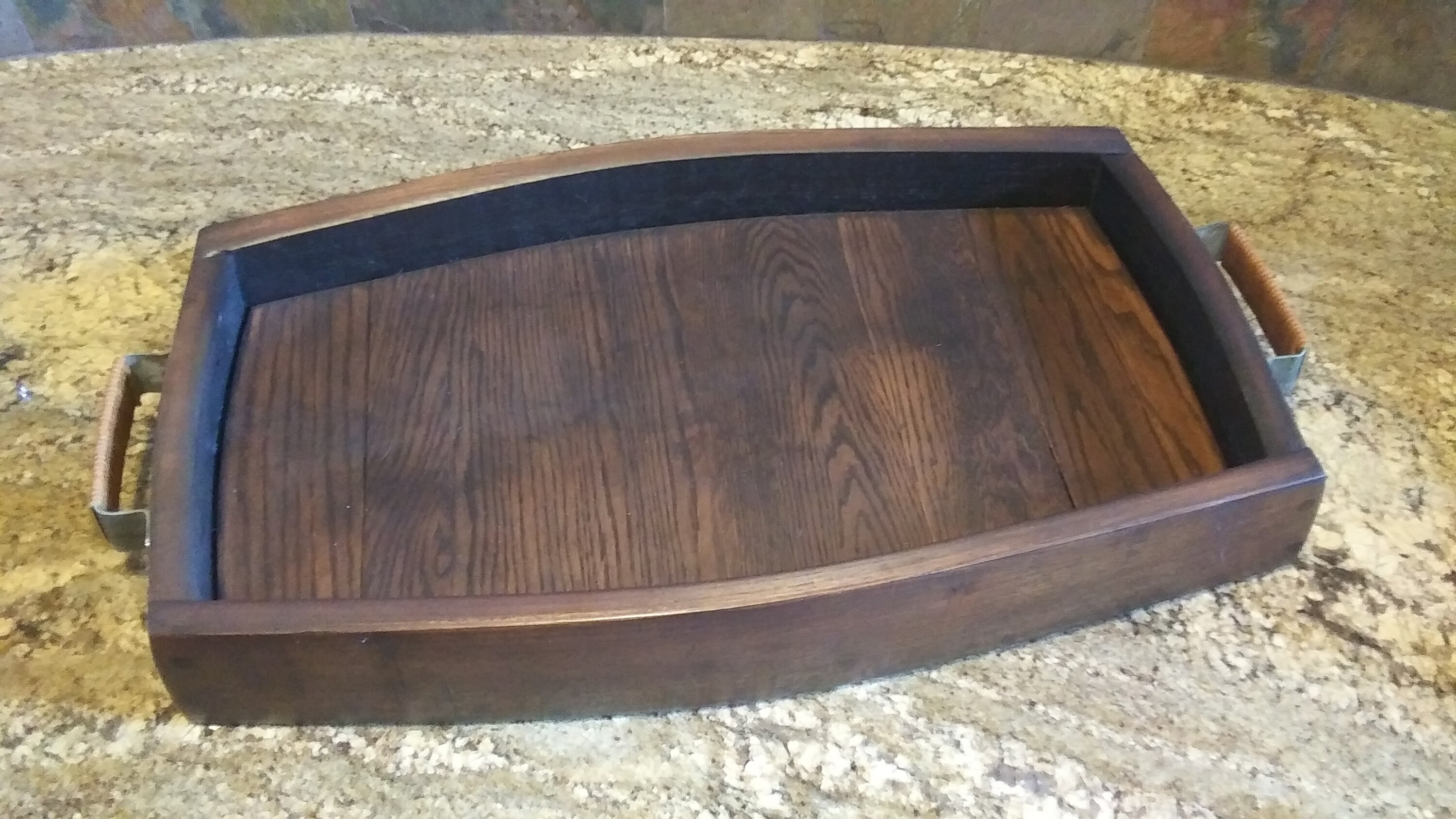 Wine Barrel Stave Serving Tray Etsy