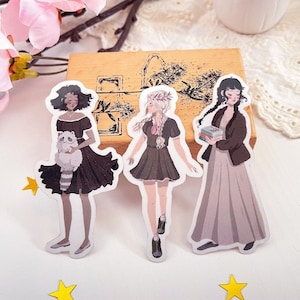 Set di adesivi monocromatici per ragazze trasparenti