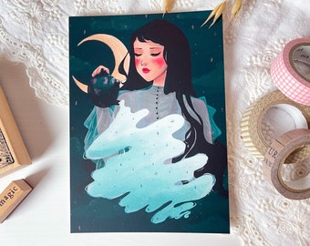 Midnight Dream Illustrated Postcard