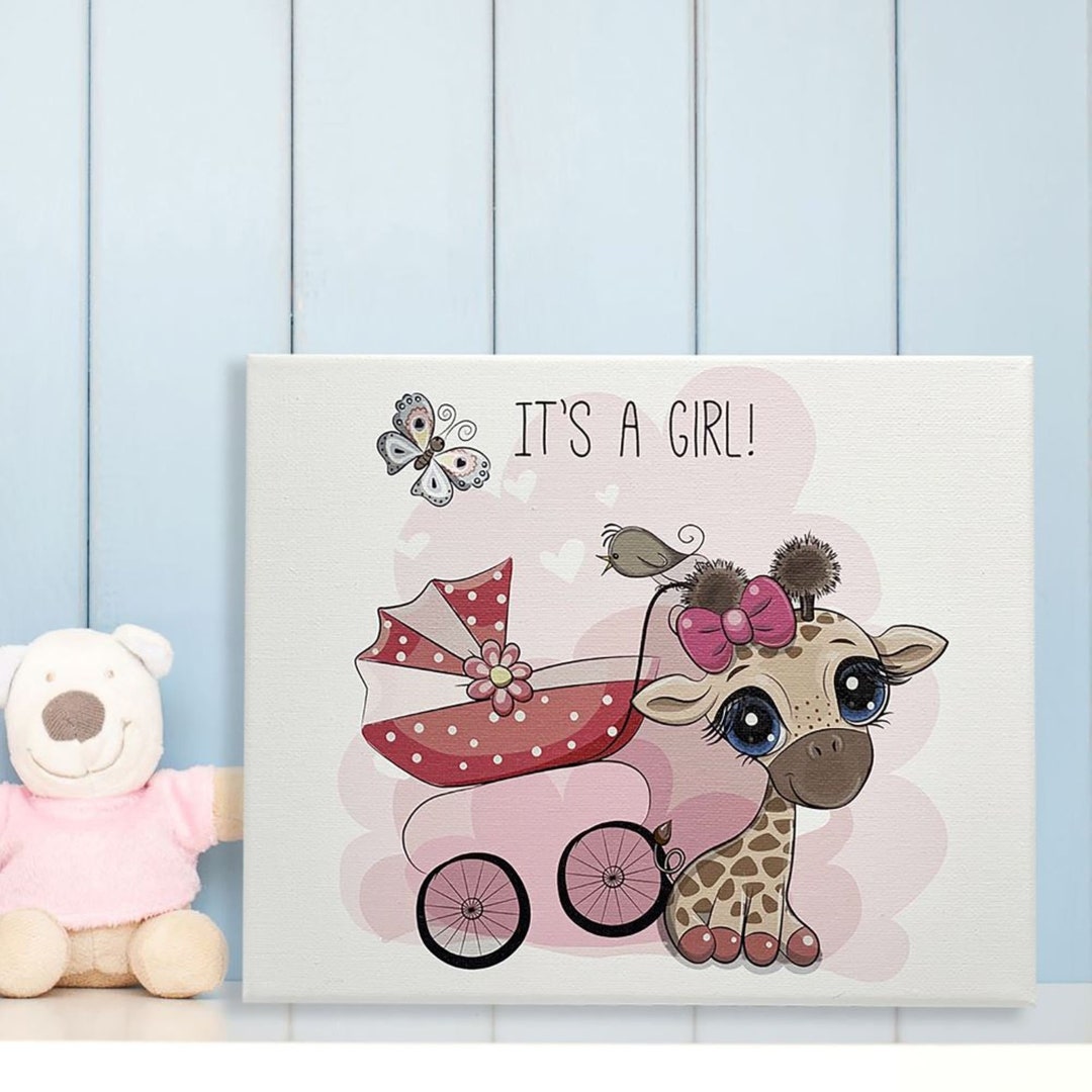 Personalized Baby Announcement Canvas, Its's A Boyit's A Girl