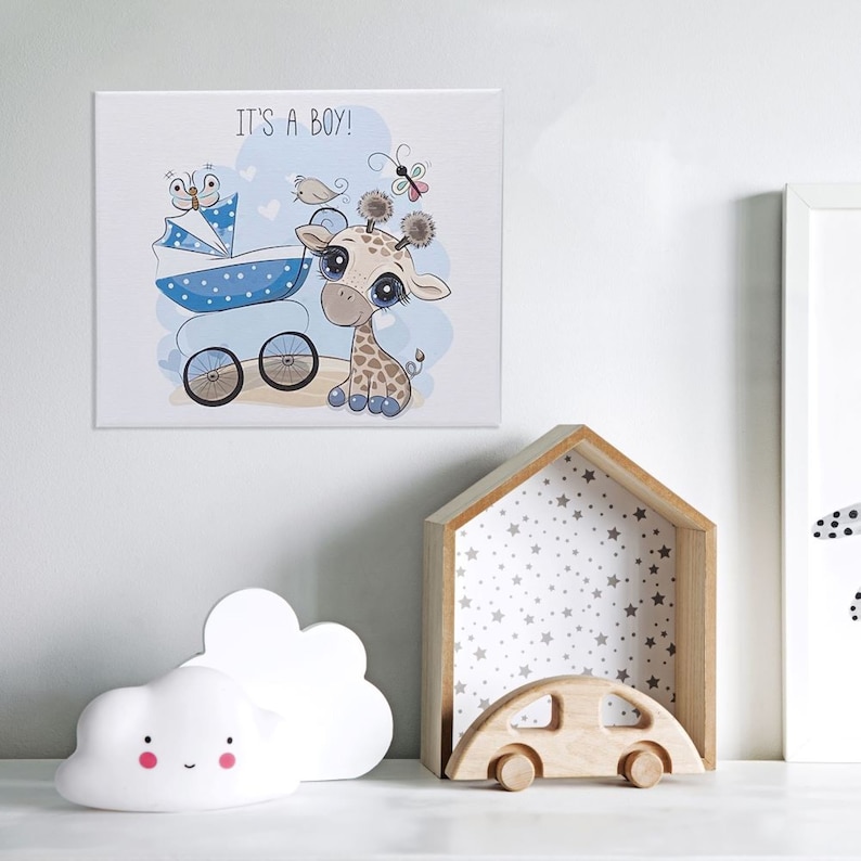 Personalized Baby Announcement Canvas, Its's A Boyit's A Girl