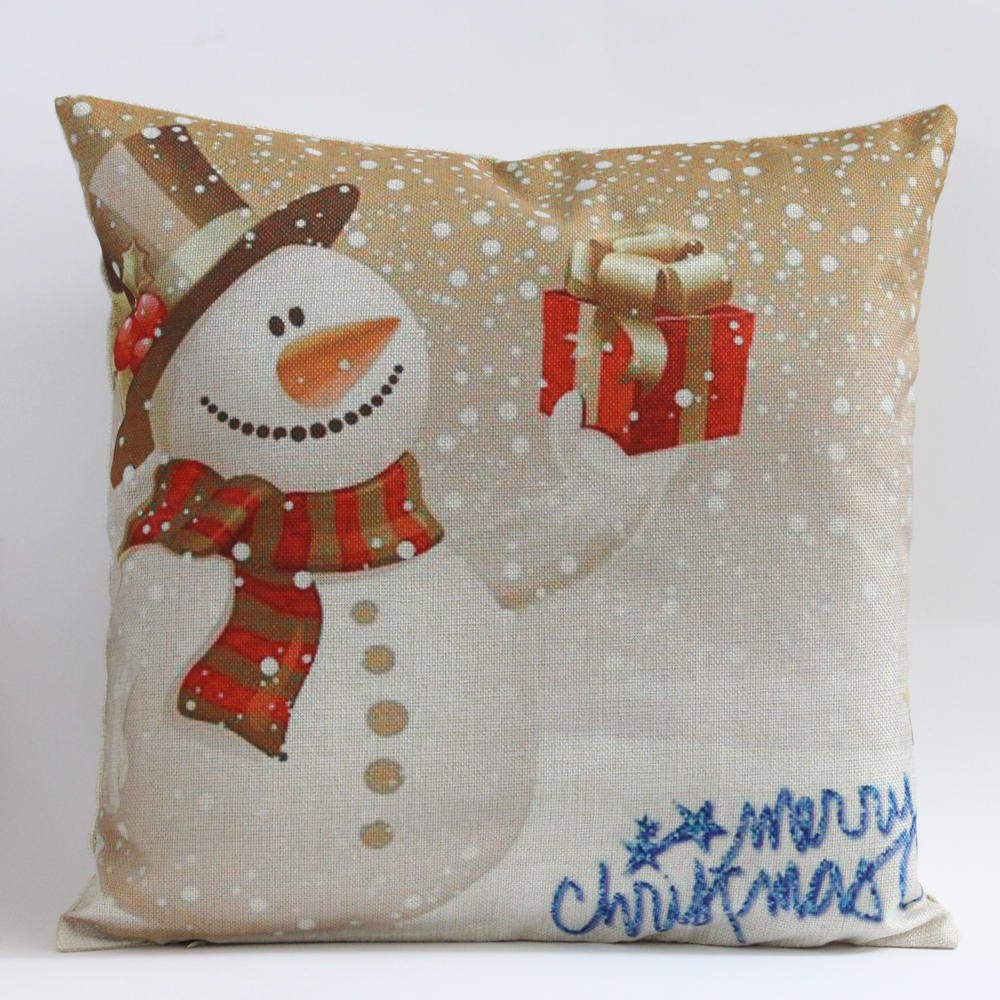 Cushion Cover with Christmas Design Decorative Etsy