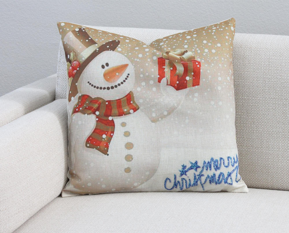 Cushion Cover with Christmas Design Decorative Etsy