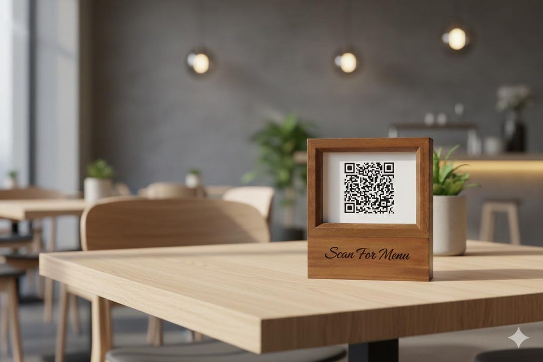 Custom Qr Code Sign Personalized Scannable Display Modern Business ...