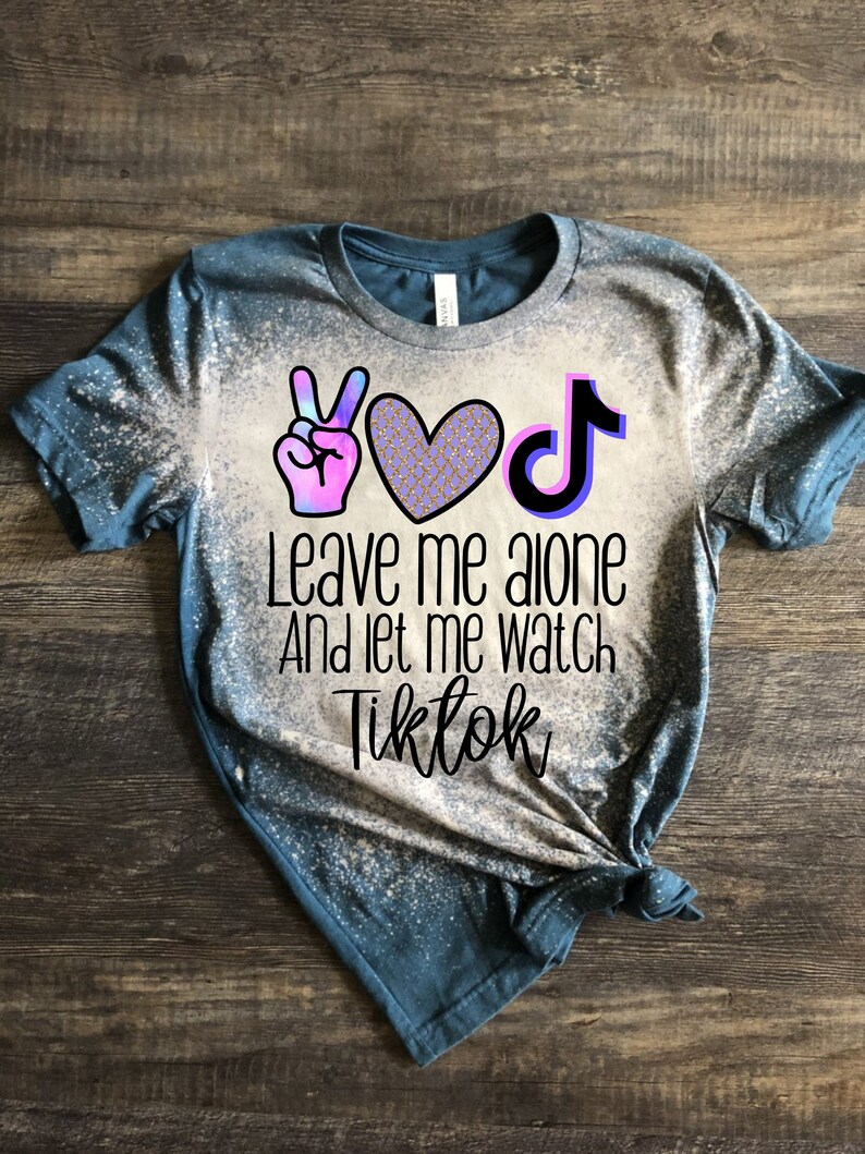 Download Youth Peace Love Tik Tok Bleached Teal Lover T-Shirt Tik ...