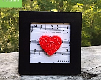 heart art, heart gift, heart frame, heart decor