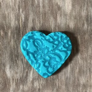 heart magnet, turquoise heart, clay magnet, heart gift, heart decor, fridge magnet, refrigerator magnet