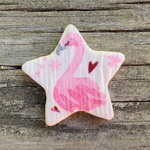flamingomagnet, stjärnmagnet, kylskåpsmagnet, lermagnet