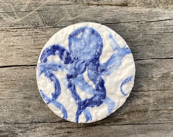 octopus magnet, fridge magnet, octopus gift, beach magnet, clay magnet