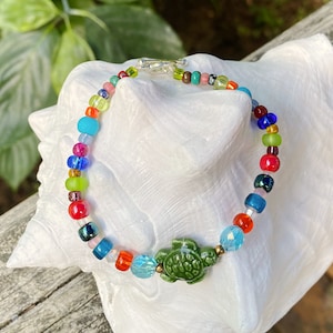 sea turtle bracelet, sea turtle jewelry, beach bracelet, friendship bracelet, sea life bracelet, ocean bracelet, surfer bracelet