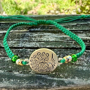 tree of life bracelet, adjustable nylon cord bracelet, friendship bracelet