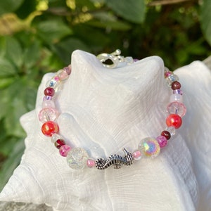 seahorse bracelet, boho bracelet, bead bracelet, beach bracelet, seahorse jewelry, seahorse gift