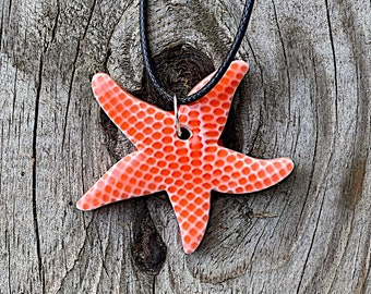 colgante de estrella de mar, dije de estrella de mar, collar de estrella de mar, joyería de estrella de mar