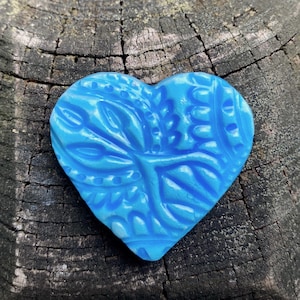 heart magnet, fridge magnet, clay magnet, refrigerator magnet, heart gift, blue heart