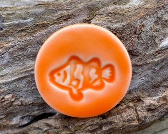 clown fish magnet, fridge magnet, clown fish gift, clay magnet, clown fish decor, refrigerator magnet, handmade magnet