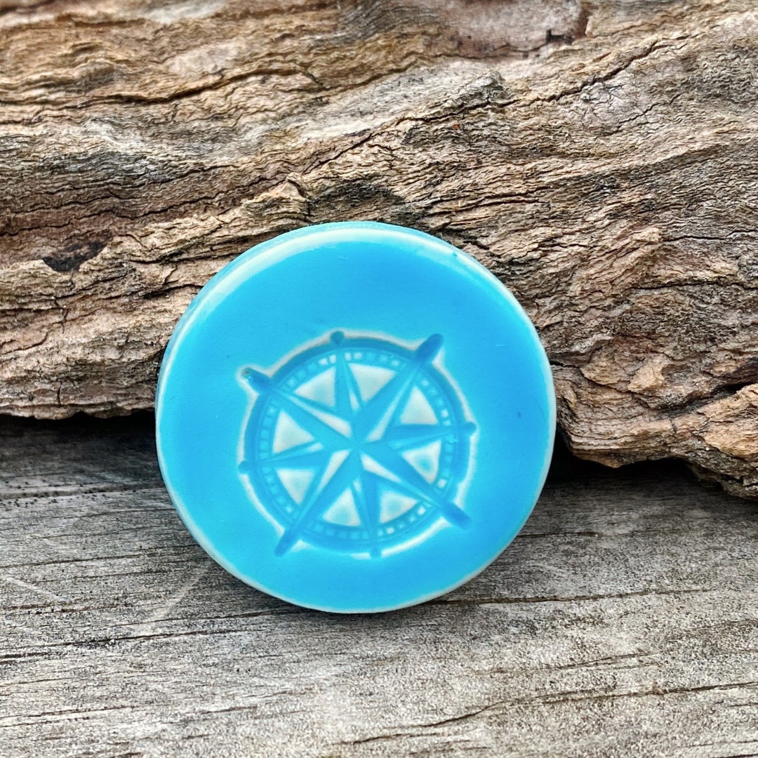 Compass Magnet, Fridge Magnet, Compass Gift, Clay Magnet, Compass Decor ...