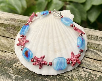 starfish bracelet, beach bracelet, starfish jewelry