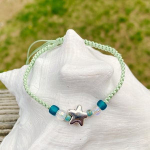 bracelet étoile, bracelet réglable, bracelet d&#39;amitié, bijoux de plage, bracelet d&#39;été, cadeau pour elle