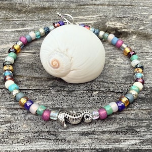 seahorse bracelet, beach bracelet, seahorse jewelry, seahorse gift, beach jewelry
