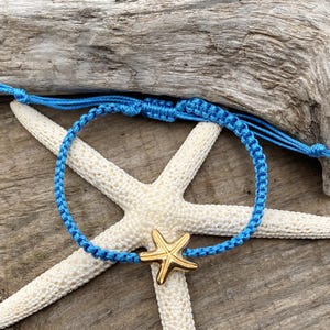 zeesterarmband, zeestersieraden, strandarmband, verstelbare armband, vriendschapsarmband, zeelevenarmband, cadeau strandliefhebber