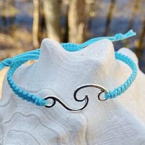 Wave Bracelet: Adjustable Nylon Cord Friendship Jewelry