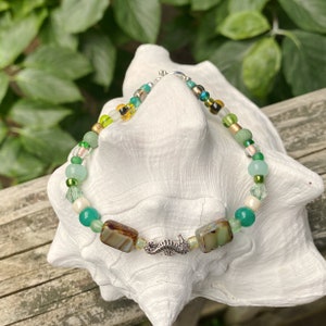 seahorse bracelet, beach bracelet, seahorse jewelry, seahorse gift, beach jewelry