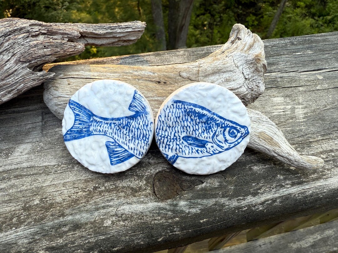Fish Magnets, Fridge Magnets, Clay Magnets, Fish Decor, Set of 2 - Etsy