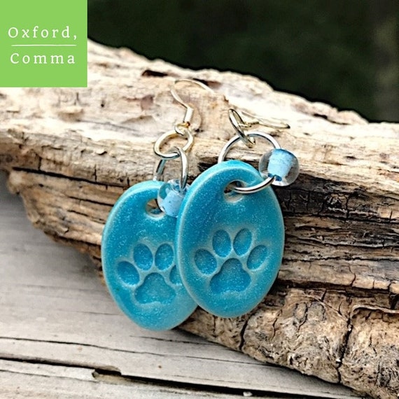 Paw Print Earrings Paw Print Jewelry 