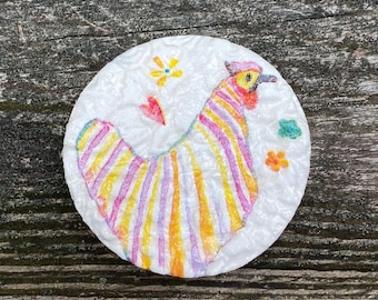chicken magnet, fridge magnet, clay magnet, farmhouse magnet, chicken lover gift