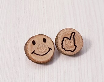 smile pin,fun pins,wood pin,wood brooch,wooden pin,wood pins,vintage desk decor,desk,pin,desk accessory,desk accessories,personalized pin