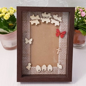 Frame,personalized frame,easter gift,picture frame,personalized gift,custom frame,Easter decor,first easter,baby easter,1st easter,my easter