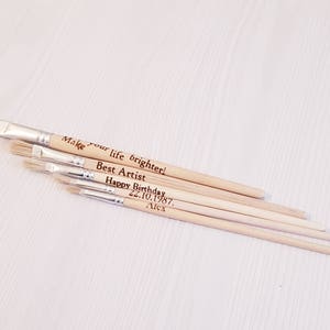 5er Pinselset, Pinsel, personalisierte Bürste, Ritter der Bürste, Künstler, personalisiertes Geschenk, Malerpinsel, Malergeschenk, Geschenk für Maler, Holzgeschenk