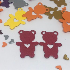 Rainbow Confetti bear tag,Bear Confetti,custom paper tag,Confetti,1st Birthday tags,Birthdays accessories,Rainbow Party,Baby Shower Confetti