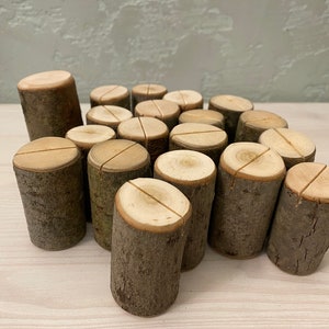Juego de 10 palos, palos decorativos, decoración de cumpleaños, troncos de madera, decoración de mesa de boda, decoración rústica de madera, rodajas de madera, cubos de madera, portatarjetas