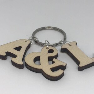Wooden keychain,personalized gift,custom keychain,charm keychain,custom keychains,letters keychain,personal keychain,initial keychain,gift