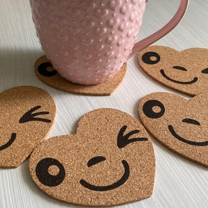 cup coaster,for happy day,tea coaster,smile coasters,corks coaster,personalized coaster,custom coasters,coasters at work,coasters for glass image 1