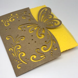 Enveloppe à imprimer papillon, enveloppes à la main, enveloppe corail Vintage Style, titulaire de la carte d’argent, enveloppe mariage, titulaire de la carte cadeau, mini enveloppes