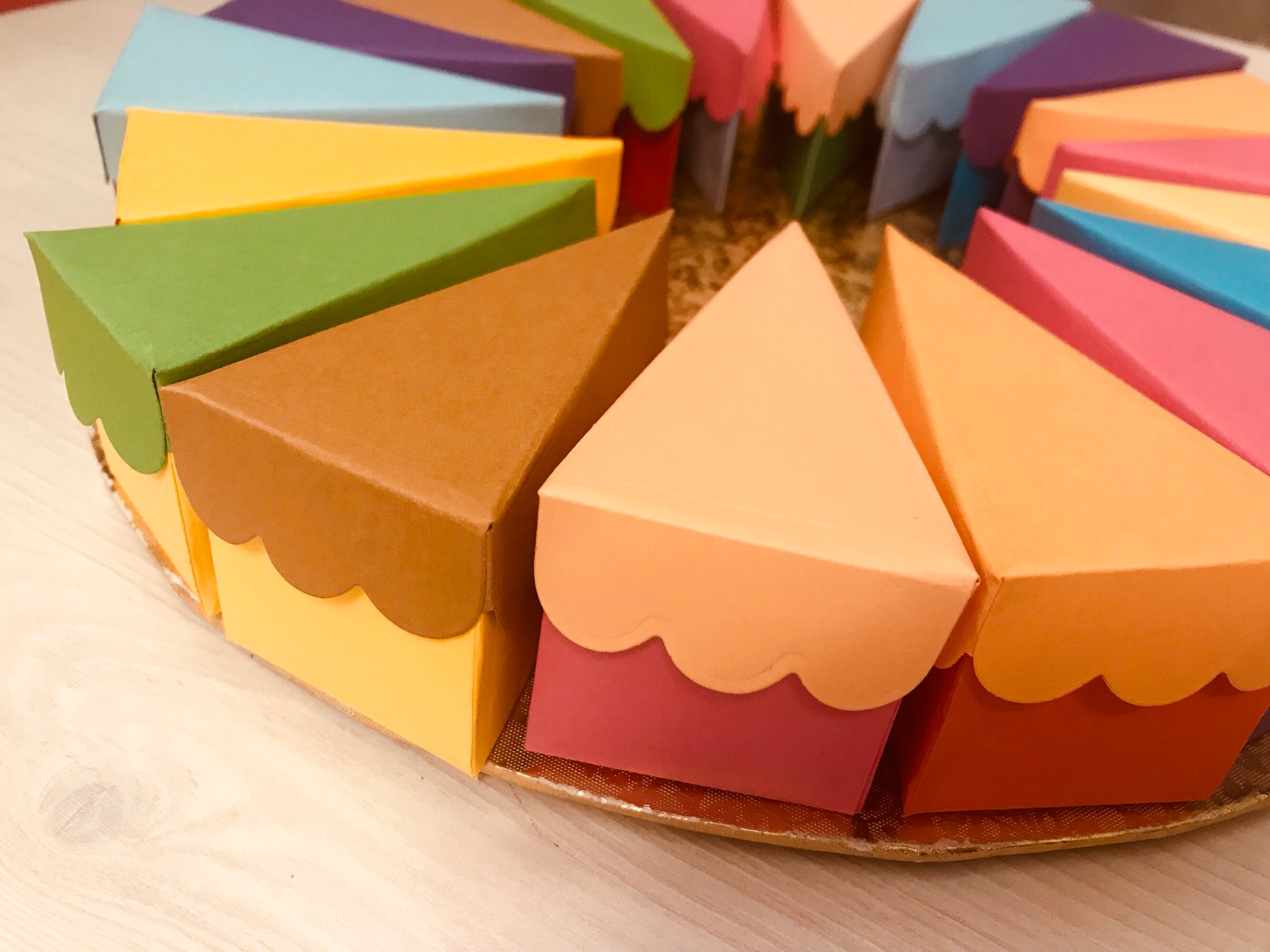 Party Paper Suppliesbox Templatefavor Boxpaper Cake Etsy