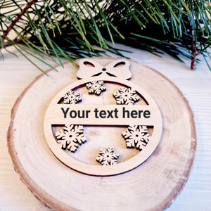 Christmas snowflakes custom baubles personalized baubles Christmas tree decor