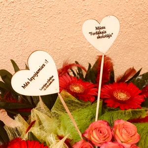 Cadeau, cadeau personnalisé professeur d’école, enregistrer la date, le bois coeurs, personnaliser coeur, coeur de mariage, les initiales gravées, Merci coeur, date de naissance