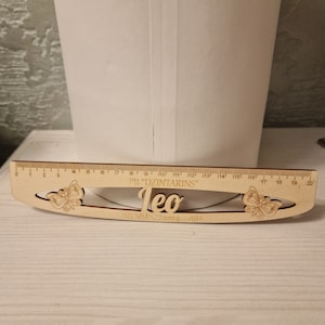 Righello personalizzato per la scuola con nome, righello personalizzato, righello inciso, regalo personalizzato, righello personalizzato, iniziale sul righello, regalo di Natale