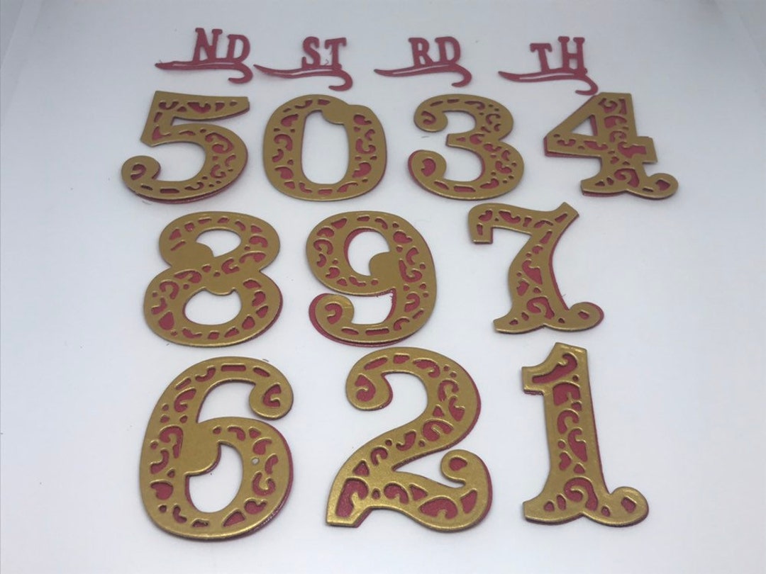 Card Numbers,paper Numbers,scrapbooking,18 Numbers Set,paper Set,baby ...