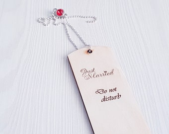 JUST MARRIED, Holz Tür-Tag, stören nicht, hochzeitsdeko, Hochzeit Initialen, eingravierten Initialen, gerade verheiratet, Hochzeit, Hochzeitsgeschenk, Türschild