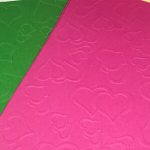 Coeur en relief cartes, ensemble de deux coeurs, jour coeurs Valentin, cartes de coeurs extrudé, invitant carte, amour cartes, papier de coeurs, coeur cartes vierges