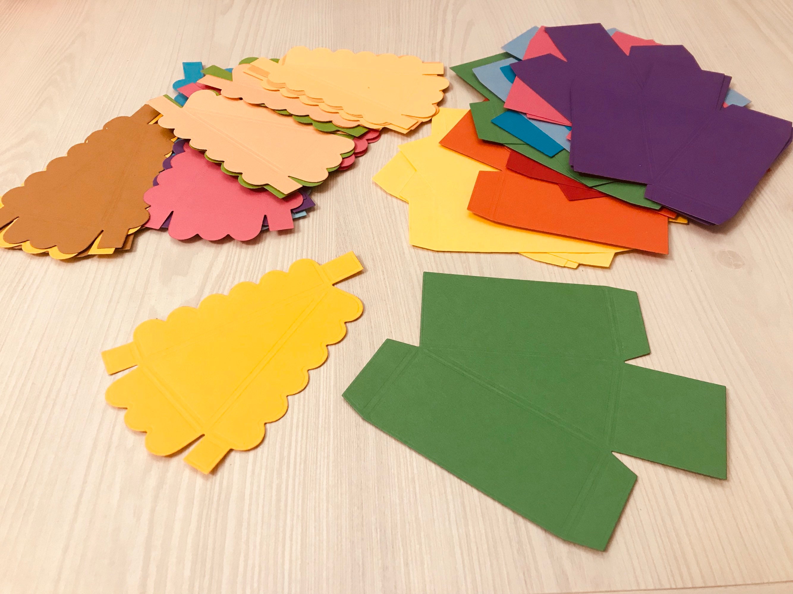 Party Paper Suppliesbox Templatefavor Boxpaper Cake Etsy