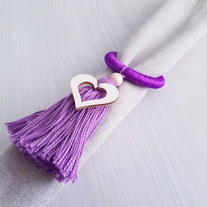 matrimonio viola, portatovaglioli, decorazioni da tavola, decorazione della tavola di nozze, matrimonio rustico, tovagliolo decori, portatovaglioli, arredamento rustico, portatovaglioli titolare