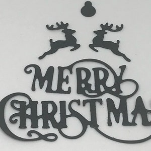 Feliz Navidad, Fabricación de tarjetas, arte de scrapbooking, ciervos navideños, Corte feliz Navidad, etiquetas ciervos, decoración de papel, plantilla, decoraciones de Navidad