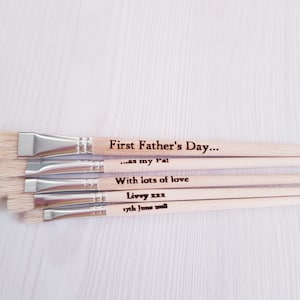 Geschenk für Maler,Set von 5 Pinseln,Pinsel, personalisierter Pinsel,Ritter des Pinsels,Künstler, personalisiertes Geschenk,Malerpinsel,Malergeschenk,Holzgeschenk